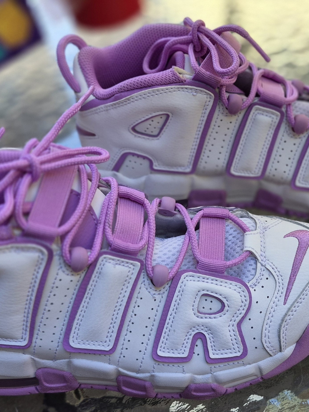 Nike Kids' White and Pink AIR Basketball Shoes